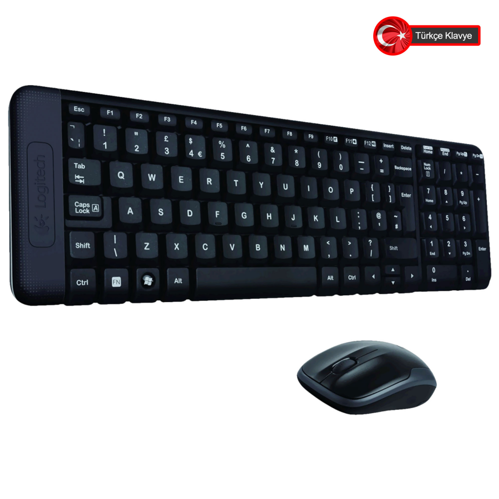 LOGITECH MK220 Q Türkçe Kablosuz Standart Siyah Klavye+ Mouse - LOGITECH - görsel 4