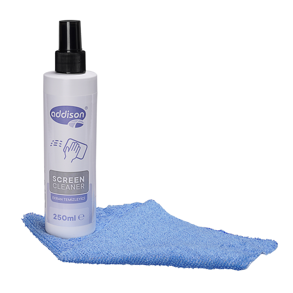 ADDISON 300871, Ekran Temizleyici Sprey 250ml. Microfiber Bez ile Birlikte - Addison - görsel 2