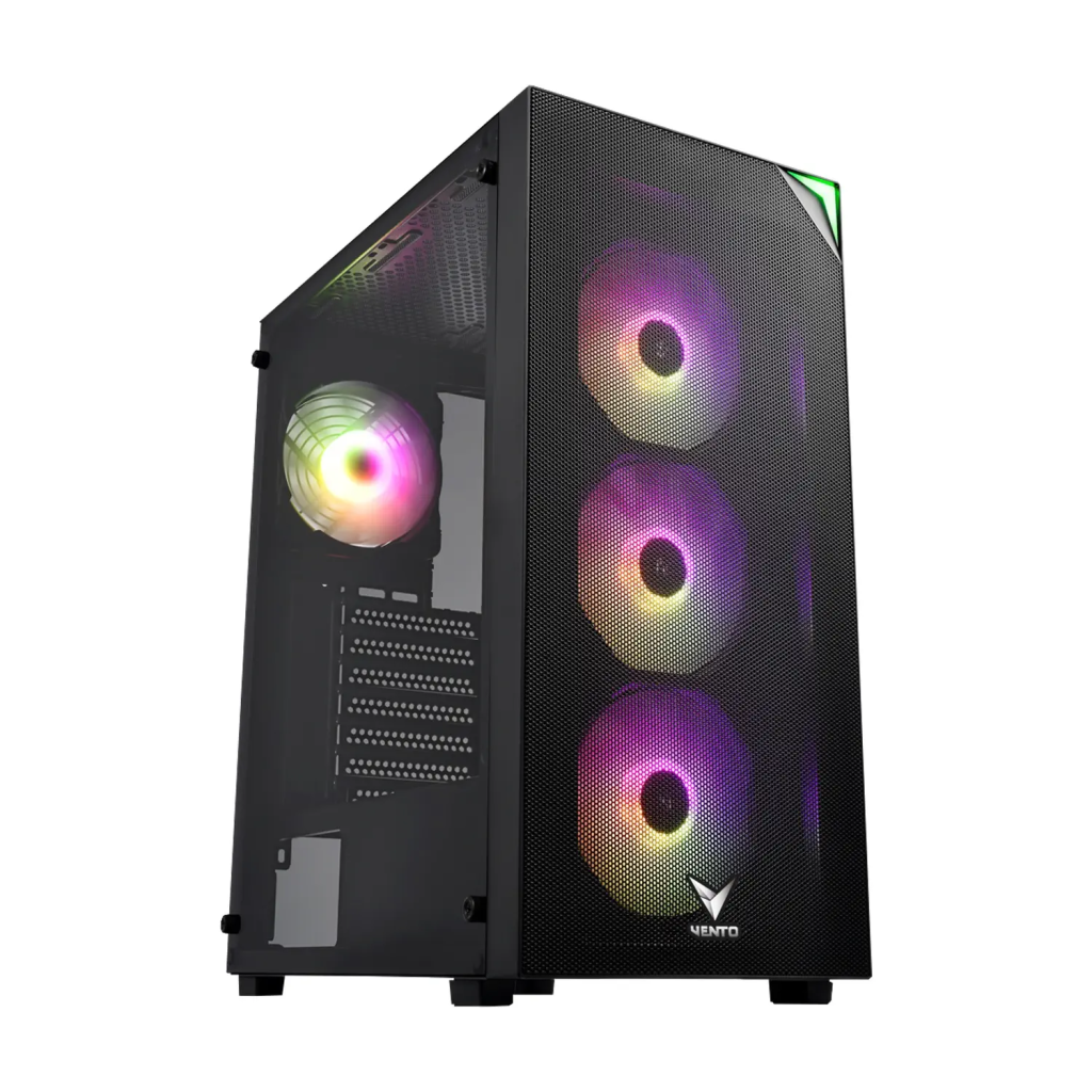 VENTO VG4200S, 750W, 80 Plus, Siyah, Temperli Cam, RGB, ATX, Tower, GAMING KASA - Vento