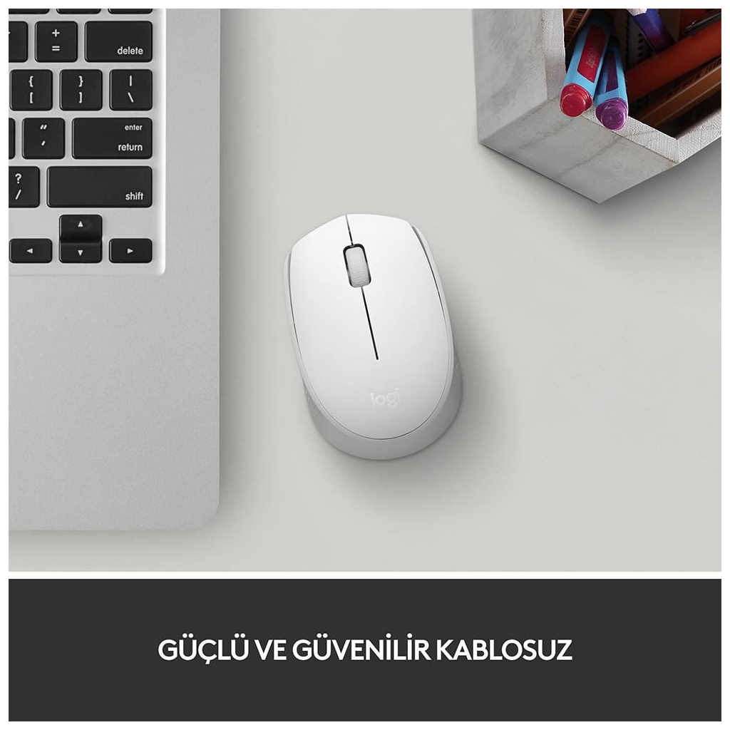 LOGITECH 910-006867, M171 White, USB Nano 2,4G Kablosuz, 1000dpi, Optik, 3 Tuşlu, 12ay Pil Ömrü, Mouse - Logitech - görsel 2