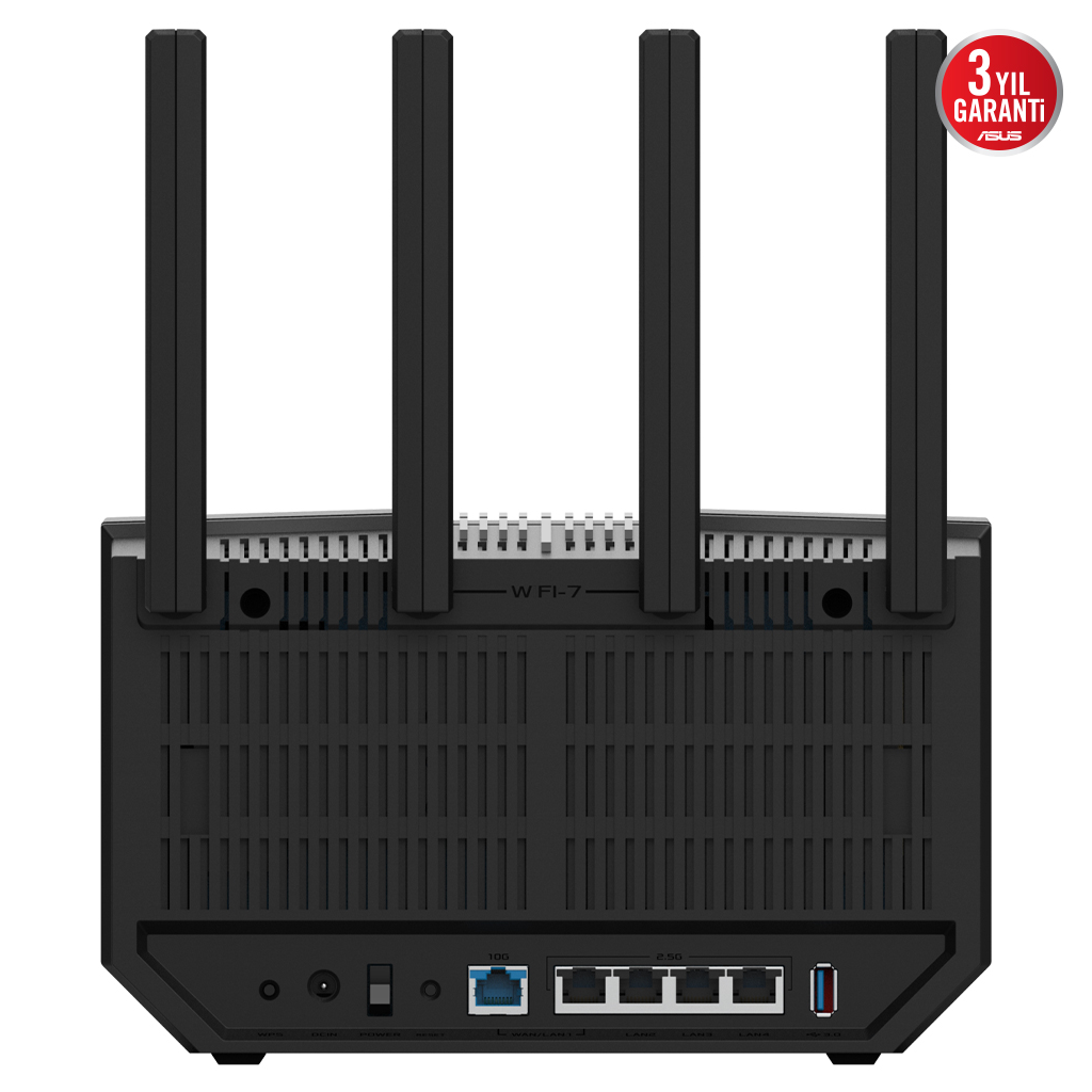 ASUS RT-BE92, BE9700, 4 Port, 9700Mbps, Tri Band, 6GHz WİFİ 7, AiMesh, Gigabit Extendable Router - Asus - görsel 5