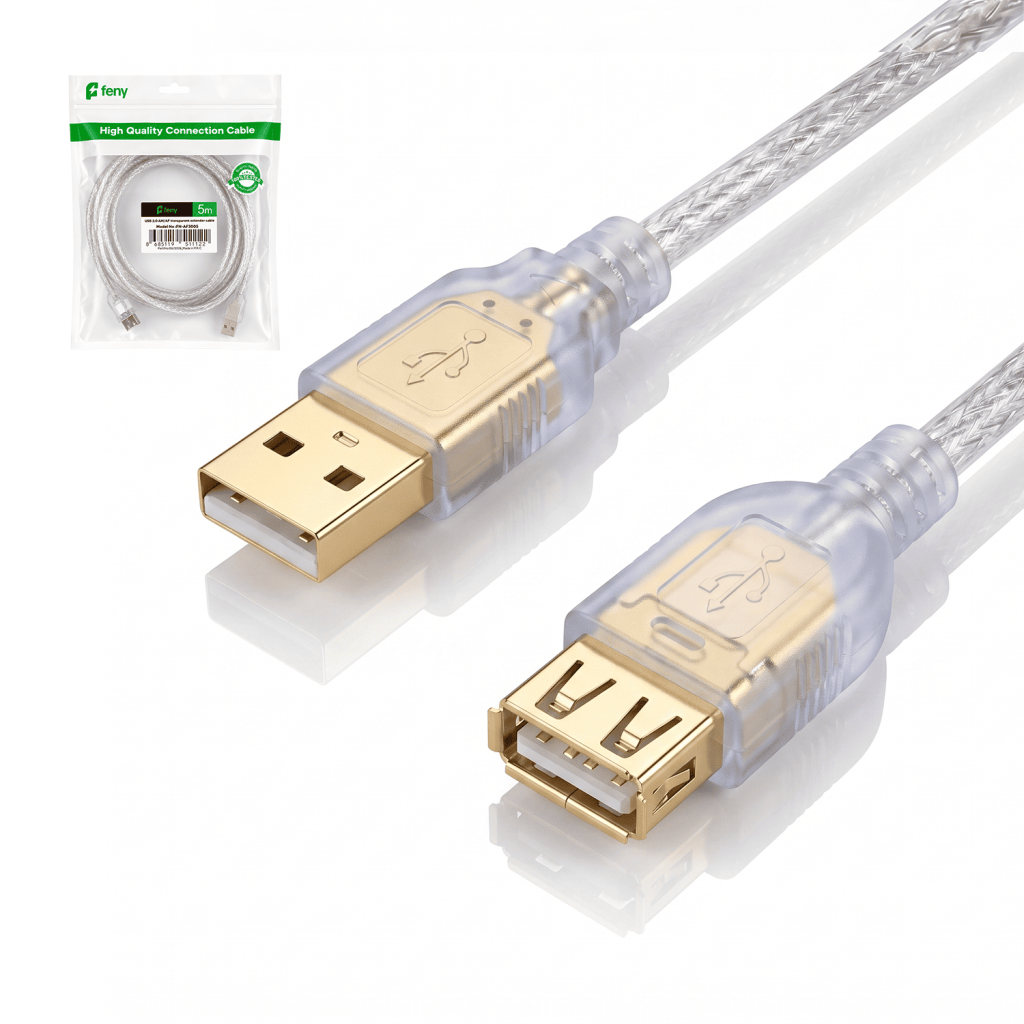 FENY FN-AF3005, USB Uzatma Kablosu, %100 Bakır, 5 Metre - Feny