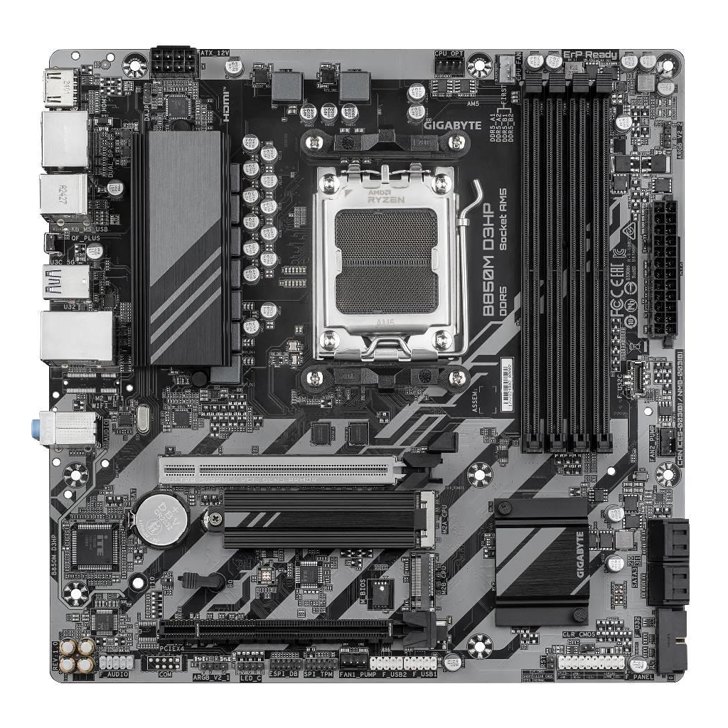 GIGABYTE B850M D3HP, 4xDDR5, 2xM.2, 2xDP, HDMI, Type-C, AM5 Soket GAMING Anakart - Gigabyte - görsel 2