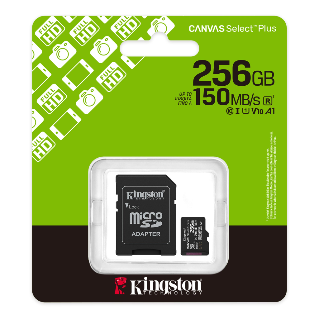 KINGSTON SDCS3/256GB Class10 256GB 150MB/s MicroSD Kart Bellek - KINGSTON - görsel 2