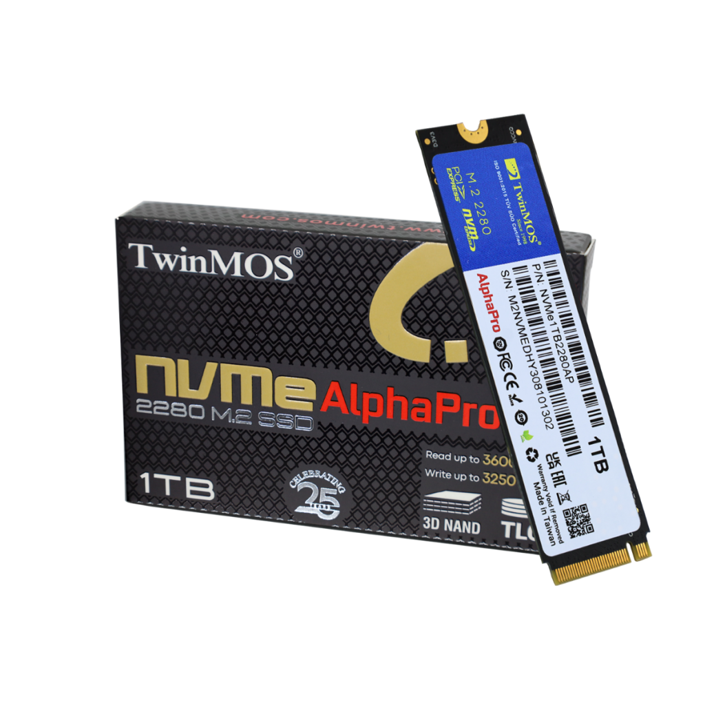 TWINMOS NVMe1TB2280AP AlphaPro M.2 1TB (3600/3250MB/s) PCIe + NVMe (3D NAND) SSD Disk (22x80MM) - TWINMOS - görsel 2