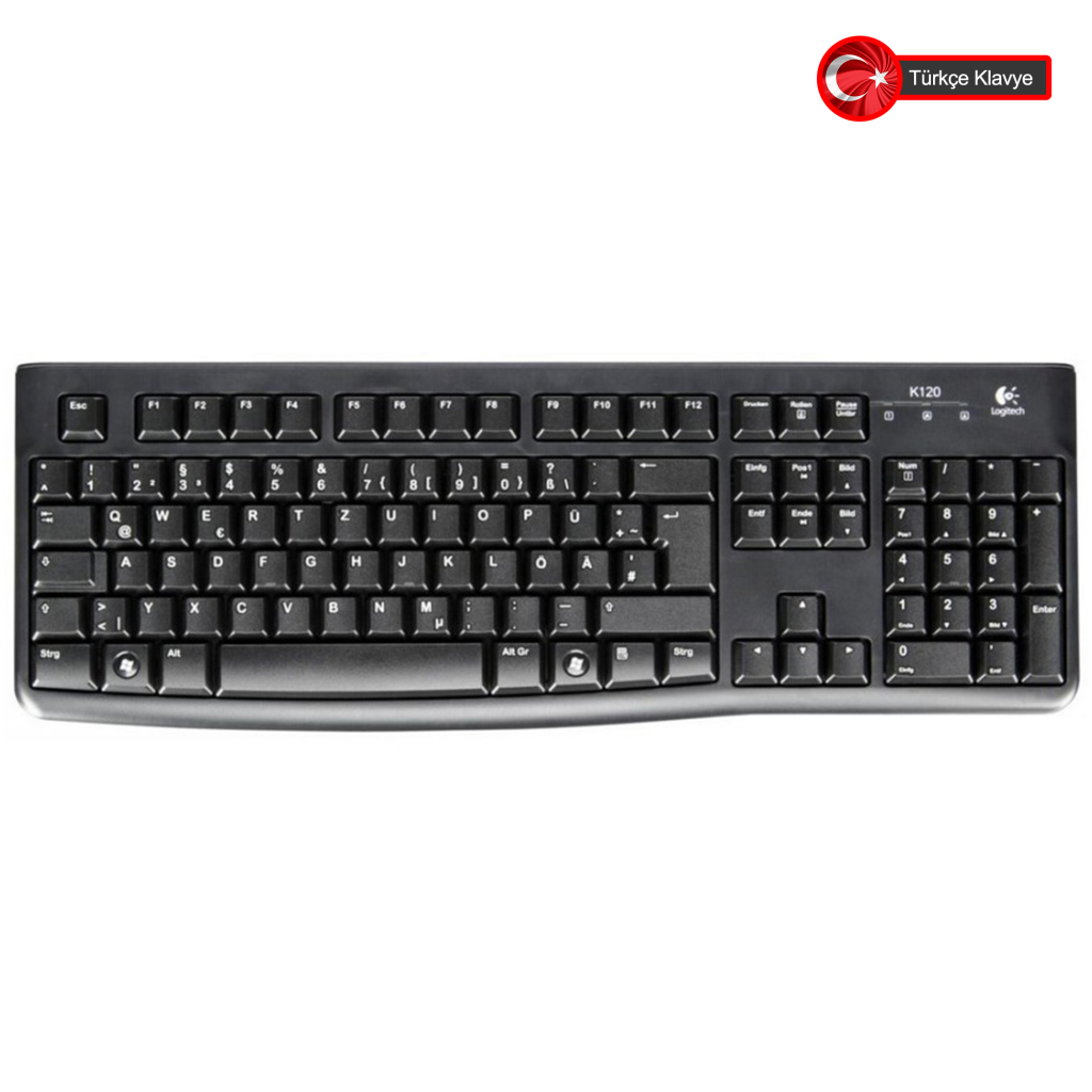 LOGITECH K120 Q Türkçe USB Standart Siyah Klavye - LOGITECH - görsel 2