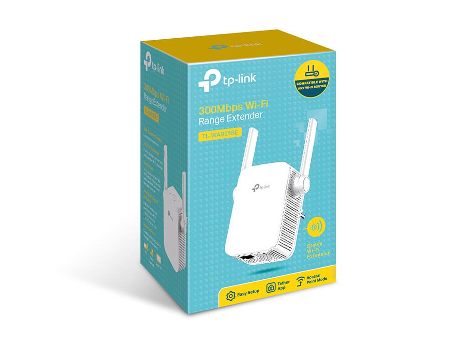 TP-LINK TL-WA855RE 1xMbit port 300 Mbps 2 Anten Priz Tipi Wi-Fi Menzil Genişletici - TP-LINK - görsel 4