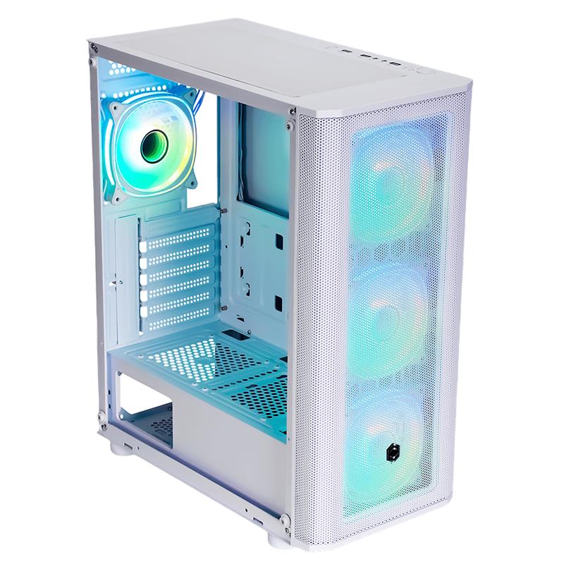FRISBY CM-106 650W 80+ USB3.0 4x12CM FAN PENCERELI ATX KASA BEYAZ - FRISBY - görsel 3