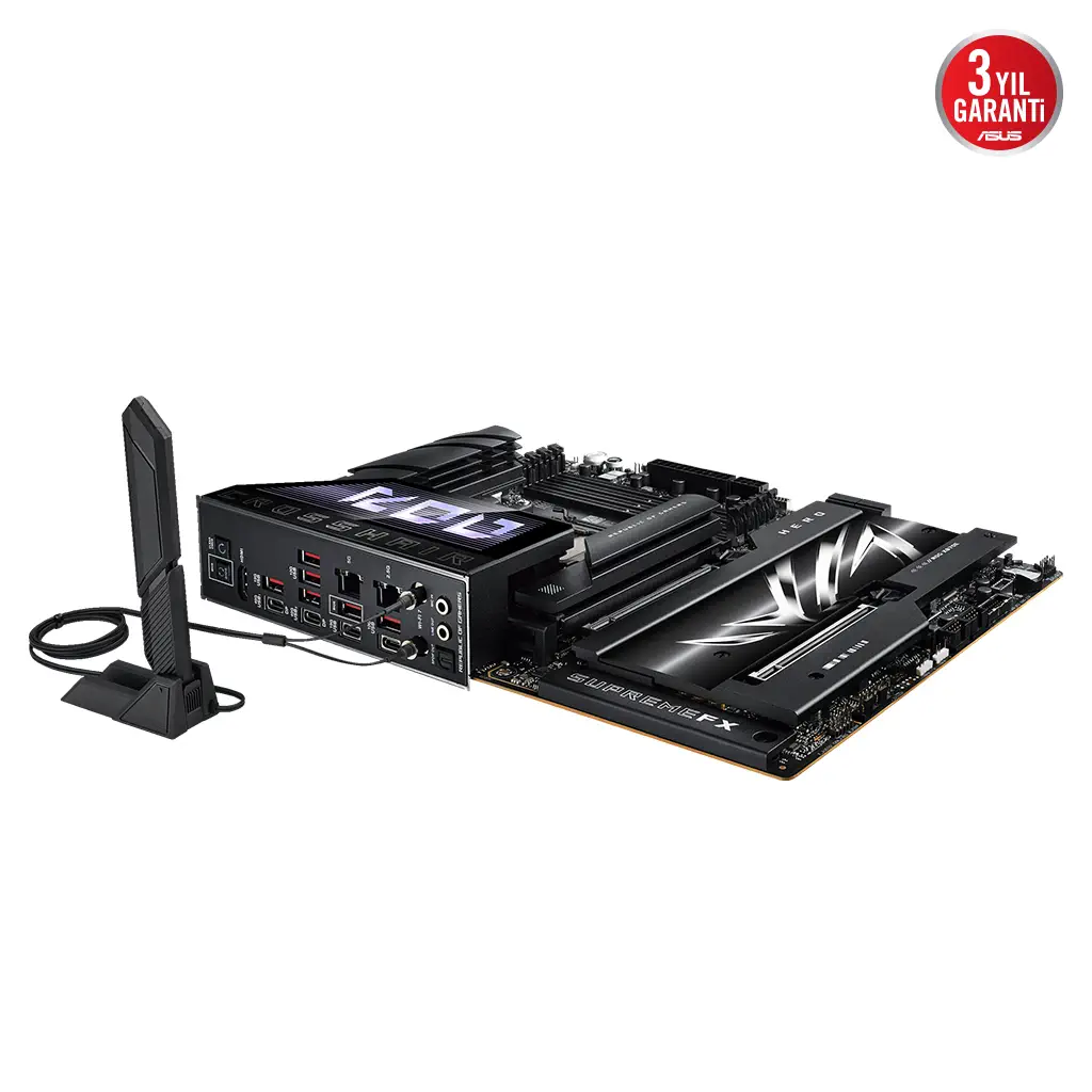 ASUS ROG CROSSHAIR X870E HERO, 4xDDR5, 5xM.2, HDMI, DP, Type-C, PCIe 5.0, 2xWi-Fi 7, Bluetooth v5.4, AM5 Soket GAMING Anakart - Asus - görsel 3