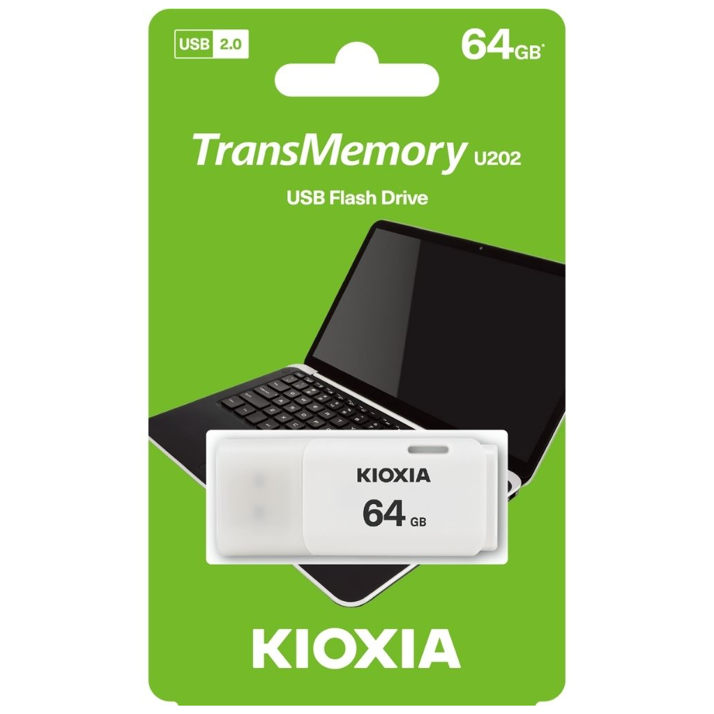 KIOXIA LU202W064GG4 64GB USB 2.0 Beyaz USB Bellek - KIOXIA - görsel 3