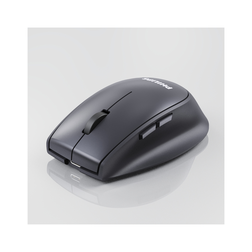PHILIPS SPK7627K, Gri, USB Nano 2,4Gh ve Bluetooth Kablosuz, 1600dpi, Optic, 5 Tuşlu, Şarj Edilebilir, Sessiz Click, Mouse - Philips - görsel 4