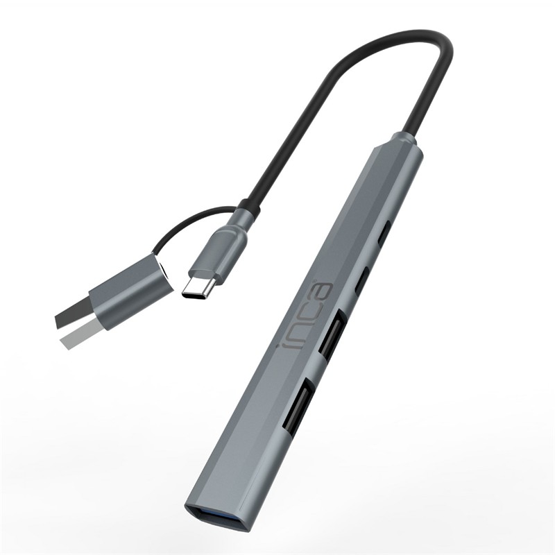 INCA IUTP-06T USB 3.0 & Type-C 3.1 1 X USB 3.0 +2 X USB+Type-c PD100W 2.0 Aluminyum Kasa - INCA - görsel 2
