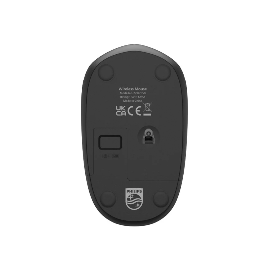 PHILIPS SPK7358B, Siyah, USB Nano 2,4Gh Kablosuz, 1600dpi, Optic, 3 Tuşlu, Sessiz Click, Mouse - Philips - görsel 3