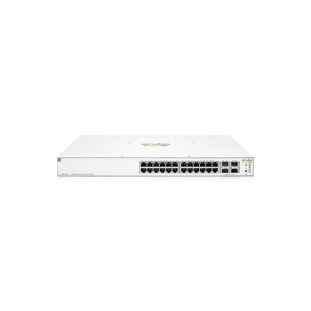 HP Aruba Instant On, JL684B, 1930-24G, 24Port, GigaBit, PoE 370W, 4 Port Gigabit SFP, Yönetilebilir, Rack Mount Switch - Hp