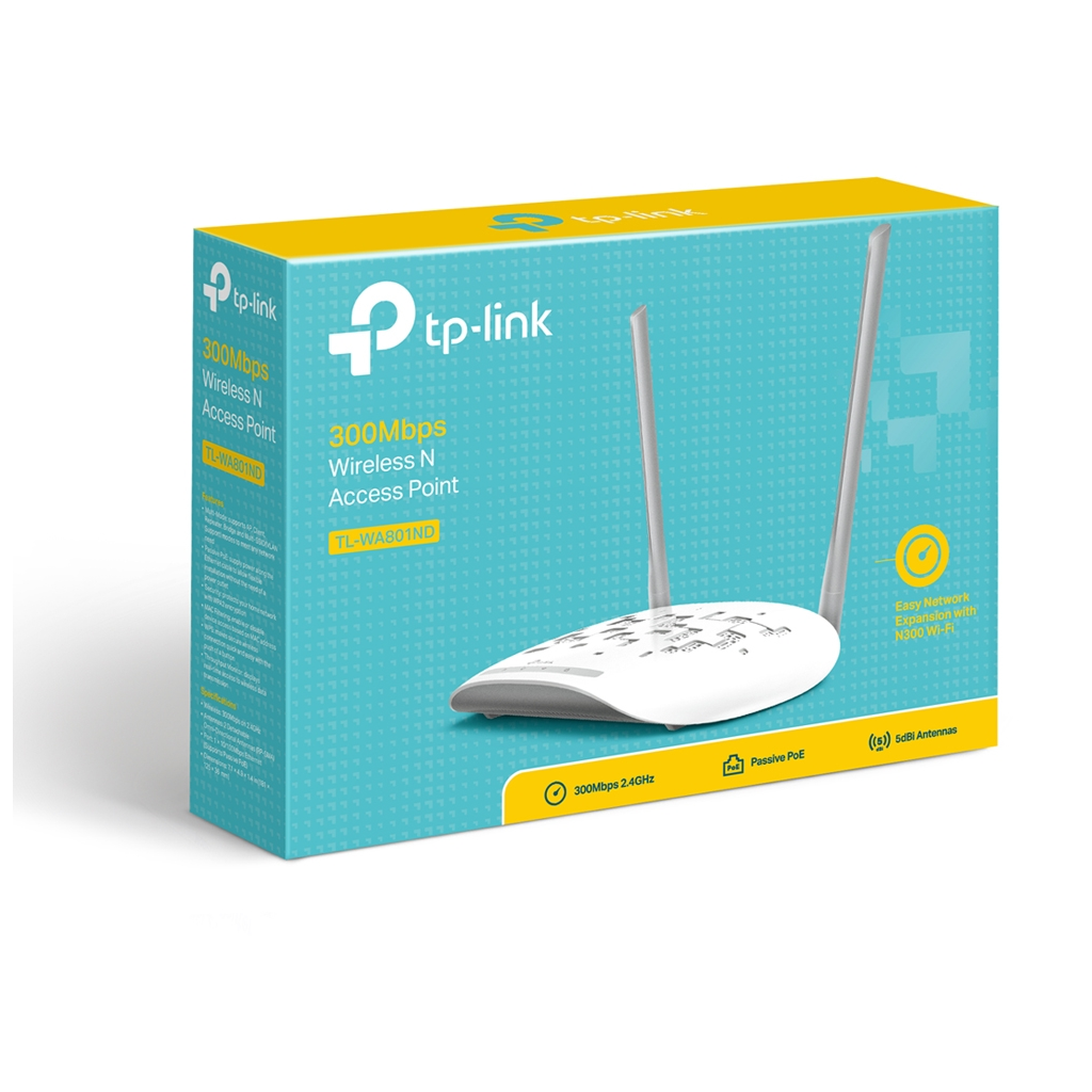 TP-LINK TL-WA801N, 1Port, 300Mbps, 2,4Ghz Wifi, Masaüstü, Pasif Poe, Access Point, Range Extender - Tp-Link - görsel 4