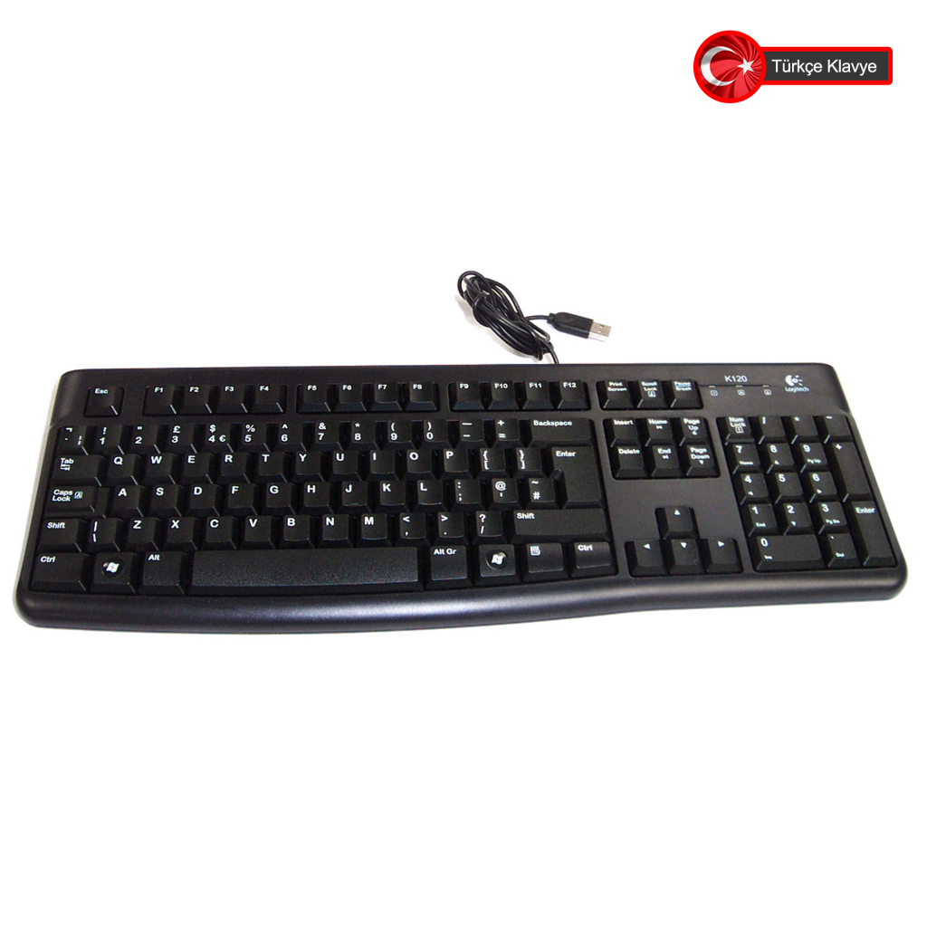LOGITECH K120 Q Türkçe USB Standart Siyah Klavye - LOGITECH - görsel 5