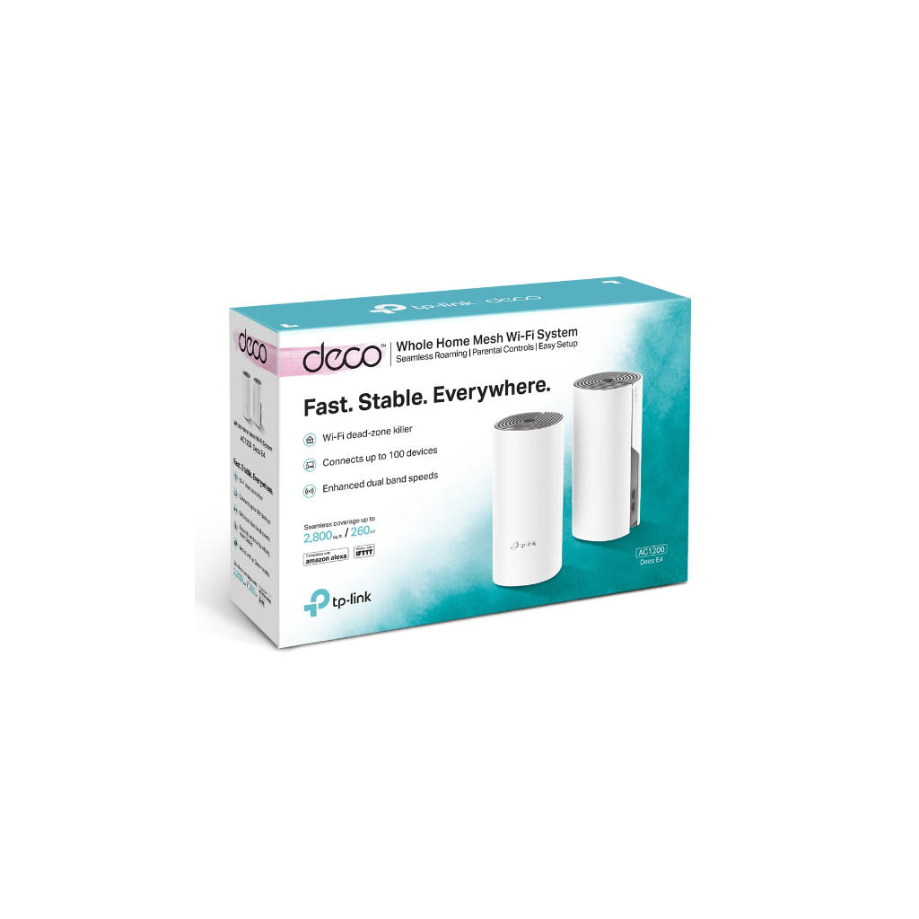 TP-LINK Deco E4(3-pack) 2 Port 10/100Mbps AC1200 2 Anten Masaüstü Tüm Ev Mesh Wi-Fi Sistemi - TP-LINK - görsel 3