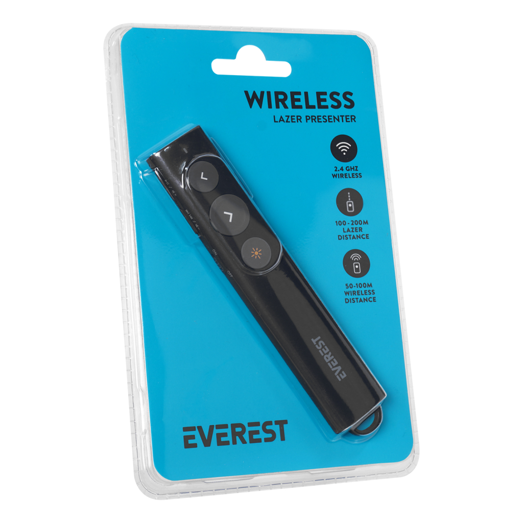 Everest TBA-11, Kablosuz, 2.4Ghz, Type-C Soket Şarj edilebilir, Profesyonel, Sunum Cihazı - Everest - görsel 5