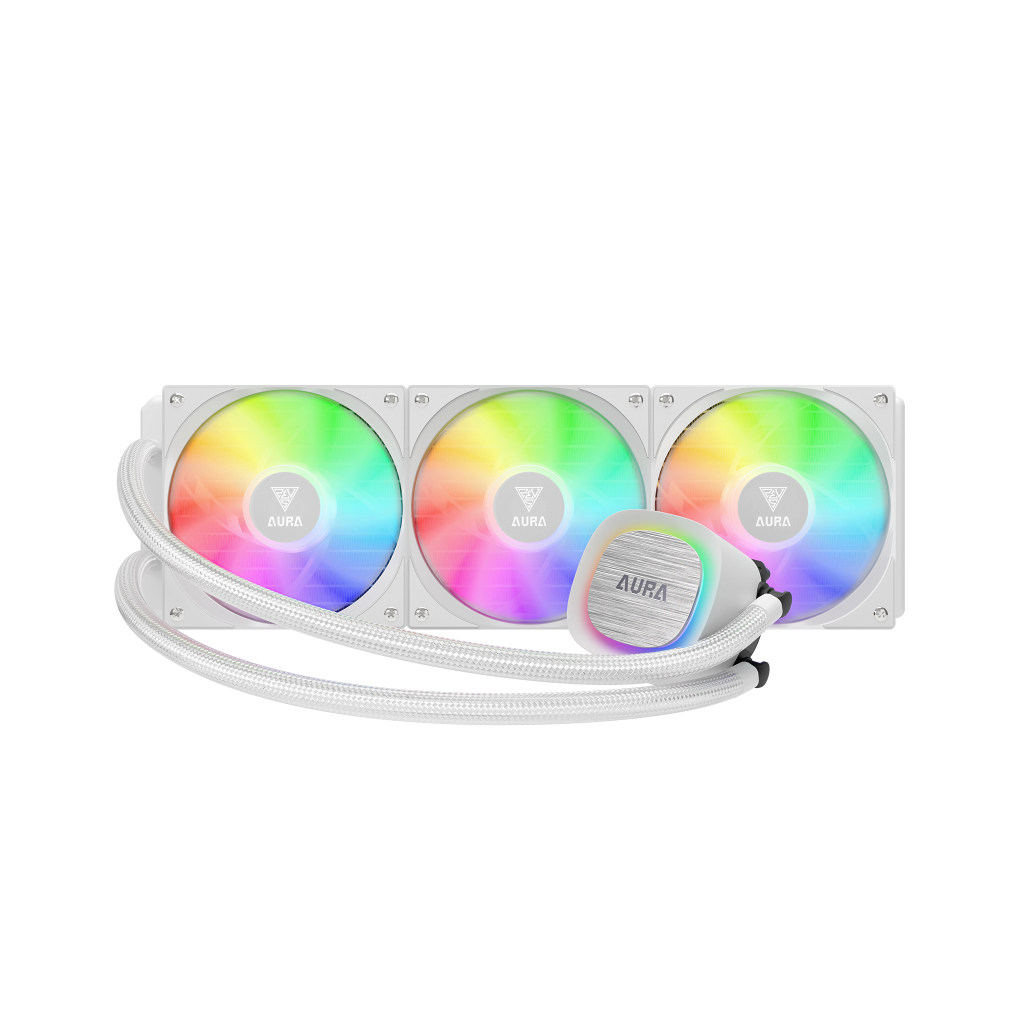 GAMDIAS AURA GL360 V2 WH, White Edition, 360mm,  RGB, 3 Fanlı, CPU Sıvı Soğutma - Gamdias - görsel 3