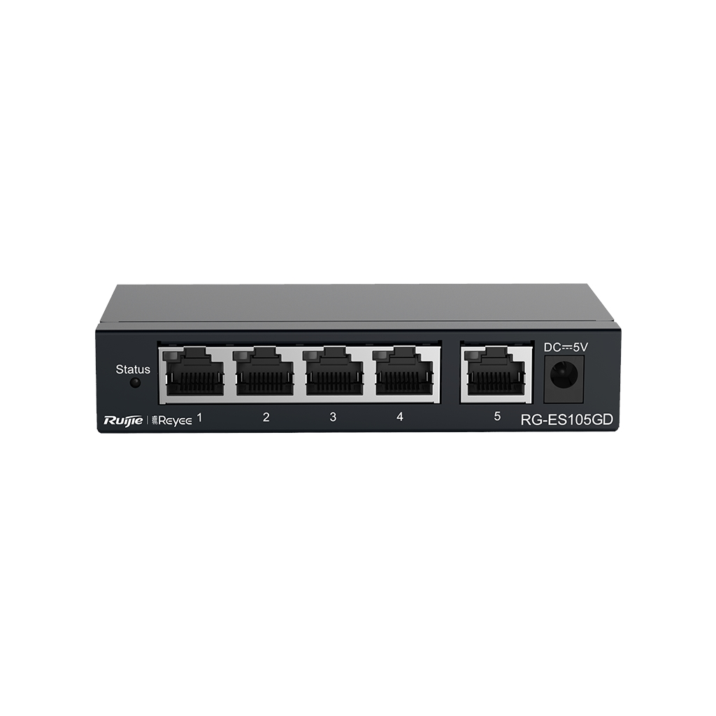RUIJIE REYEE RG-ES105GD 5 Port GigaBit Switch  Metal Kasa - RUIJIE