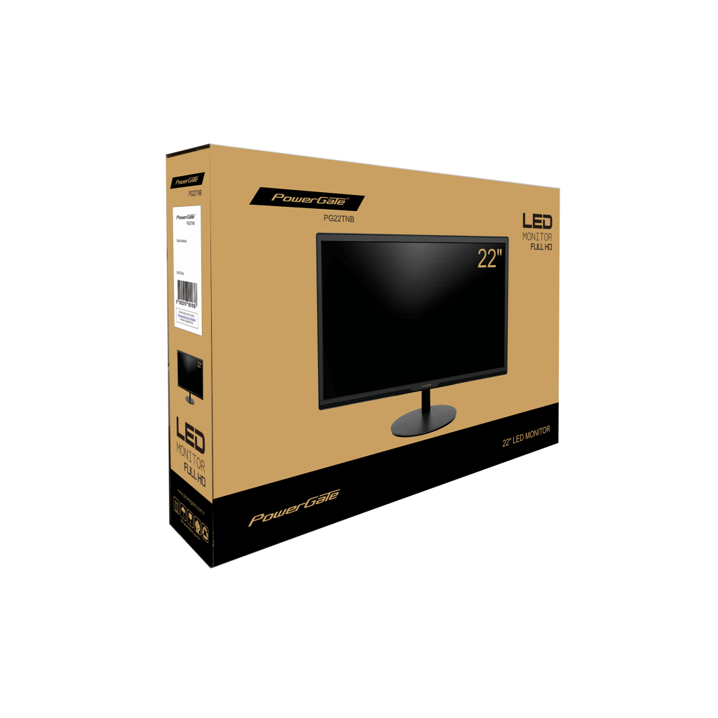 POWERGATE PG22TNB, 22", 5ms, 75Hz, Full HD, D-Sub, HDMI, TN LED Monitör - PowerGate - görsel 5