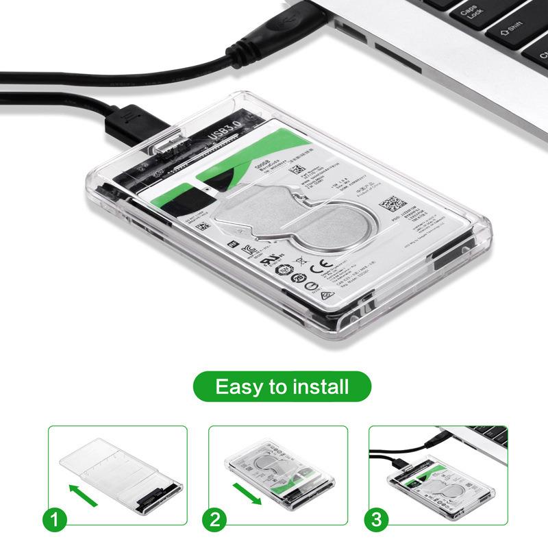 CODEGEN CODMAX CDG-HDC-30T 2.5" USB 3.0 Şeffaf Sata 3 Harici HDD Kutusu - CODEGEN CODMAX