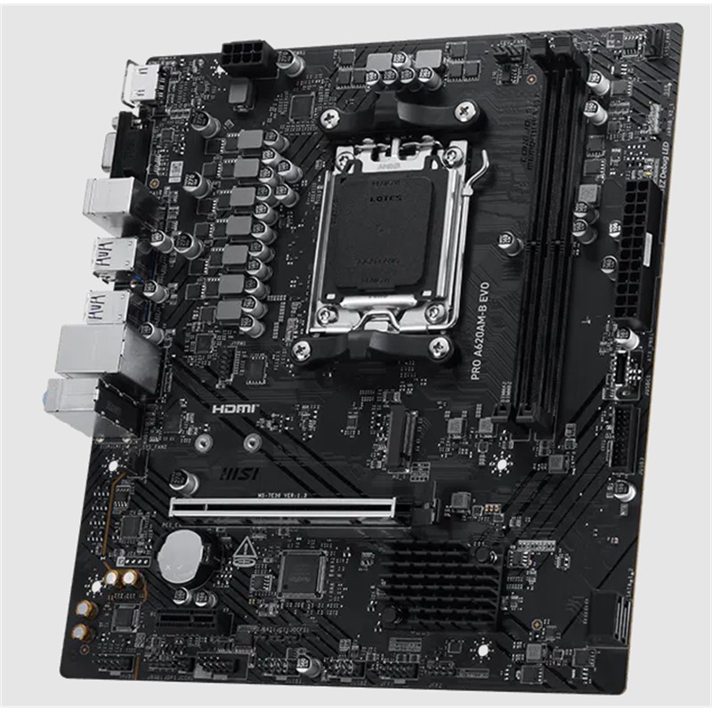 MSI PRO A620AM-B EVO AM5 DDR5 SES GLAN HDMI/VGA SATA3 USB3.2 mATX - MSI - görsel 4