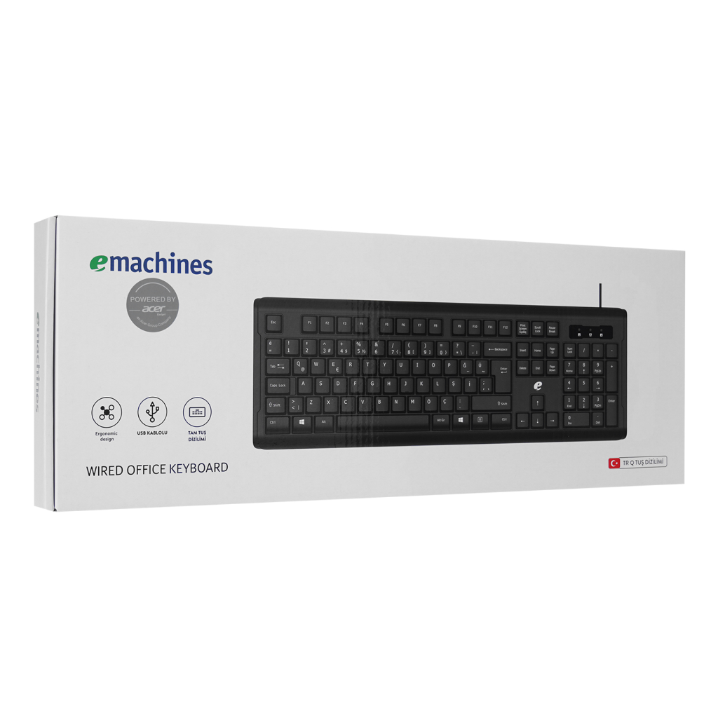ACER eMachines, EAK9821, Siyah, USB Kablolu, Türkçe Q, Standart Klavye - Acer - görsel 5