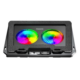 CLASSONE GT102 2xFAN 2xUSB 5xYUKSEKLIK 12"-17.3" GAMING NOTEBOOK SOGUTUCU SIYAH - CLASSONE