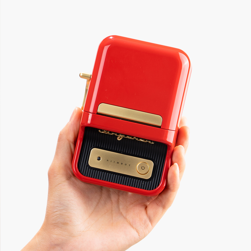 NIIMBOT B21S, Taşınabilir, Mürekkepsiz, Termal Etiket Yazıcı (Bluetooth, Type-C) Kırmızı - Niimbot