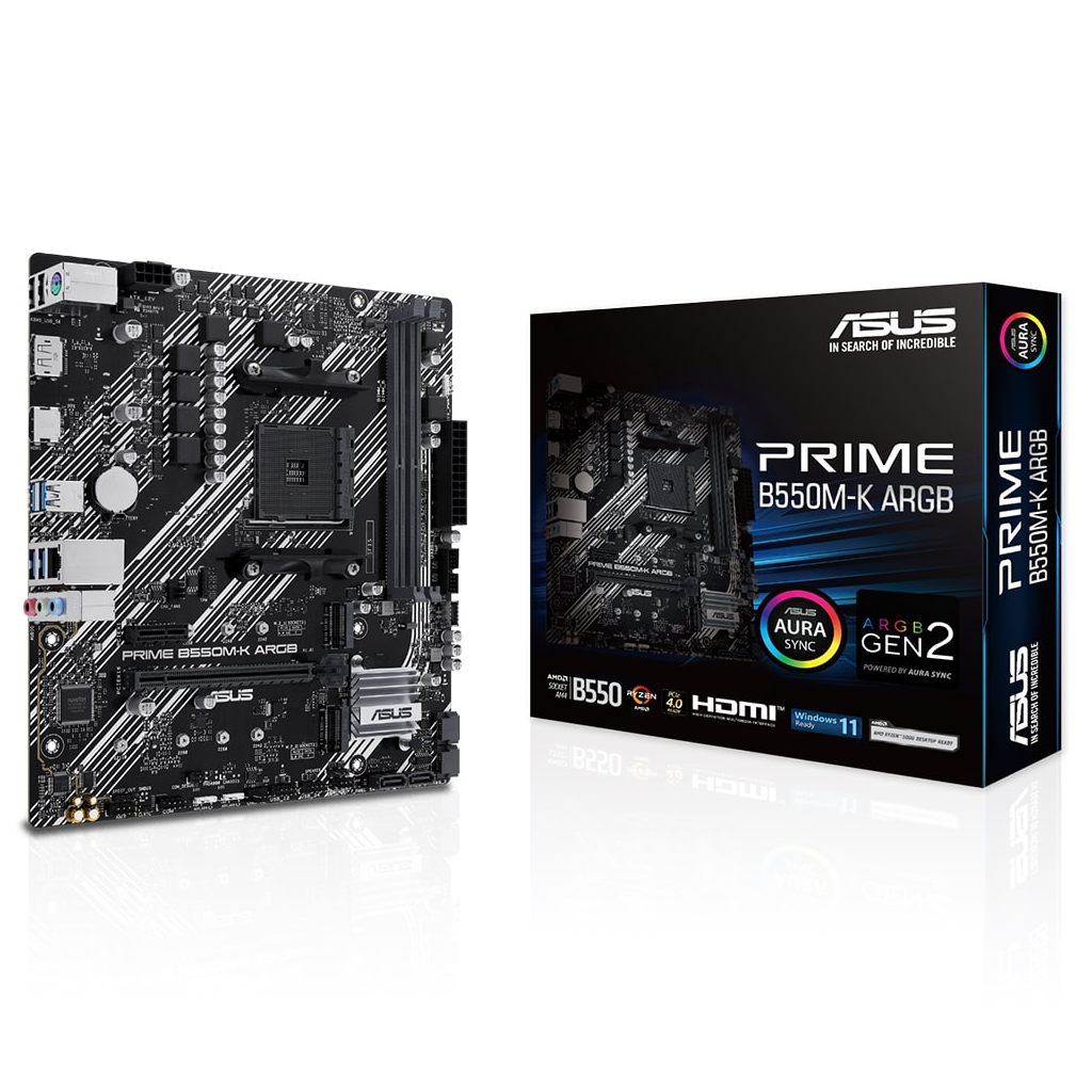 ASUS PRIME B550M-K ARGB B550 DDR4 (Vga Yok) GLan mATX HD DP US3 M2 AM4 AMD Anakart - ASUS - görsel 2