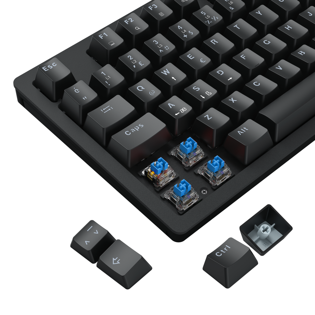 T-DAGGER BALI, T-TGK311-BL, USB Kablolu, Türkçe Q,  Rainbow Backlight, Blue Mekanik Switch, 87 Tuşlu, Gaming Klavye - T-Dagger - görsel 5