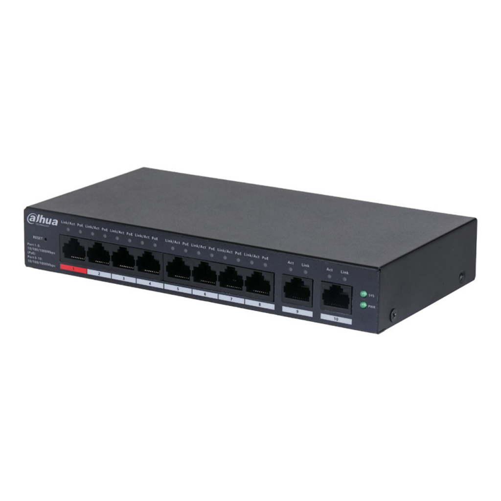 DAHUA CS4010-8GT-110, 8 Port, Gigabit, PoE 110W, 2 Port Uplink, Cloud Yönetilebilir, Switch - Dahua - görsel 3