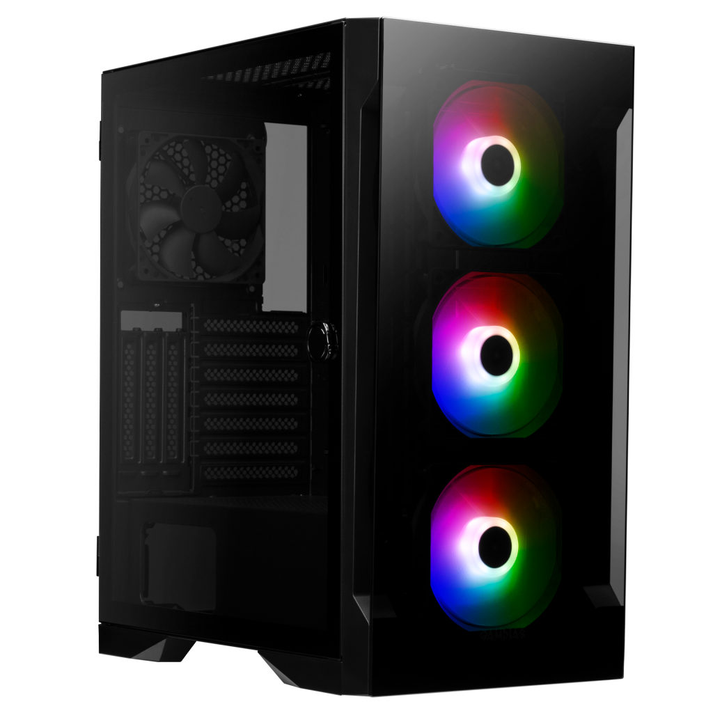 GAMDIAS TALOS E2 Elite, 750W, 80+ Bronze, Tempered Glass, ARGB, ATX GAMING KASA - Gamdias