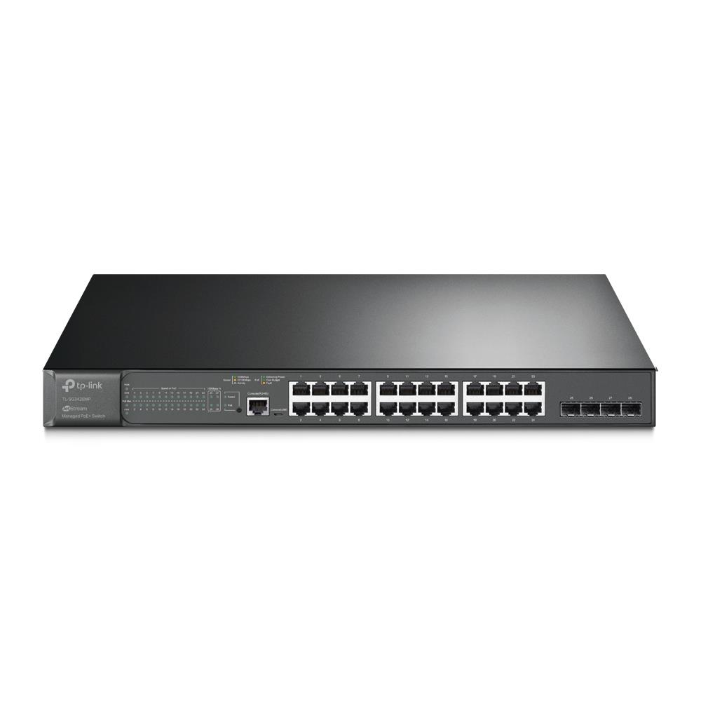 TP-LINK OMADA TL-SG3428MP 24 PORT GIGABIT+4X1GB SFP UPLINK L2+ 384W POE YÖNETİLEBİLİR RACKMOUNT SWITCH - Tp-Link