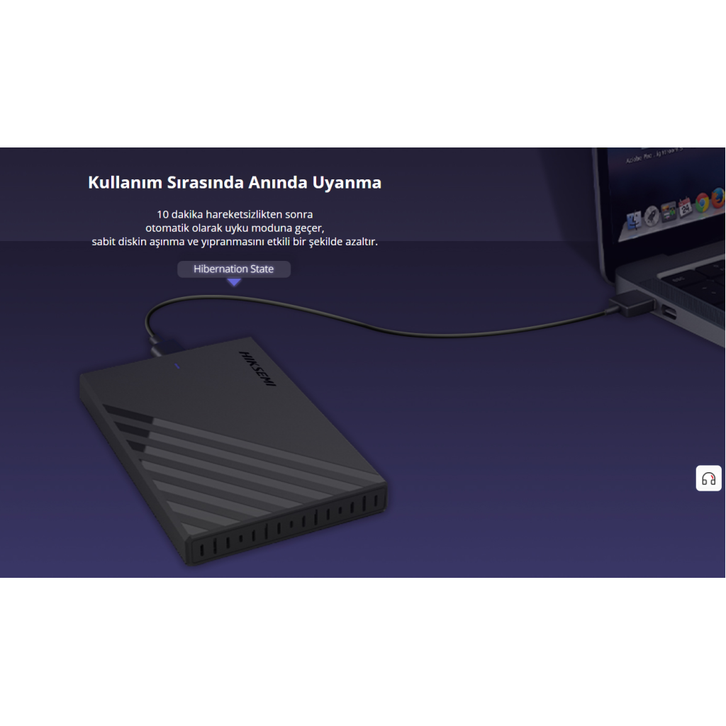 HIKSEMI HS-HUB-MHB201, USB3.0, 2,5" Disk Kutusu. (SSD ve HDD Destekler, 5Gbps, Siyah, Win, Mac-OS, Linux, Android) - Hiksemi - görsel 4