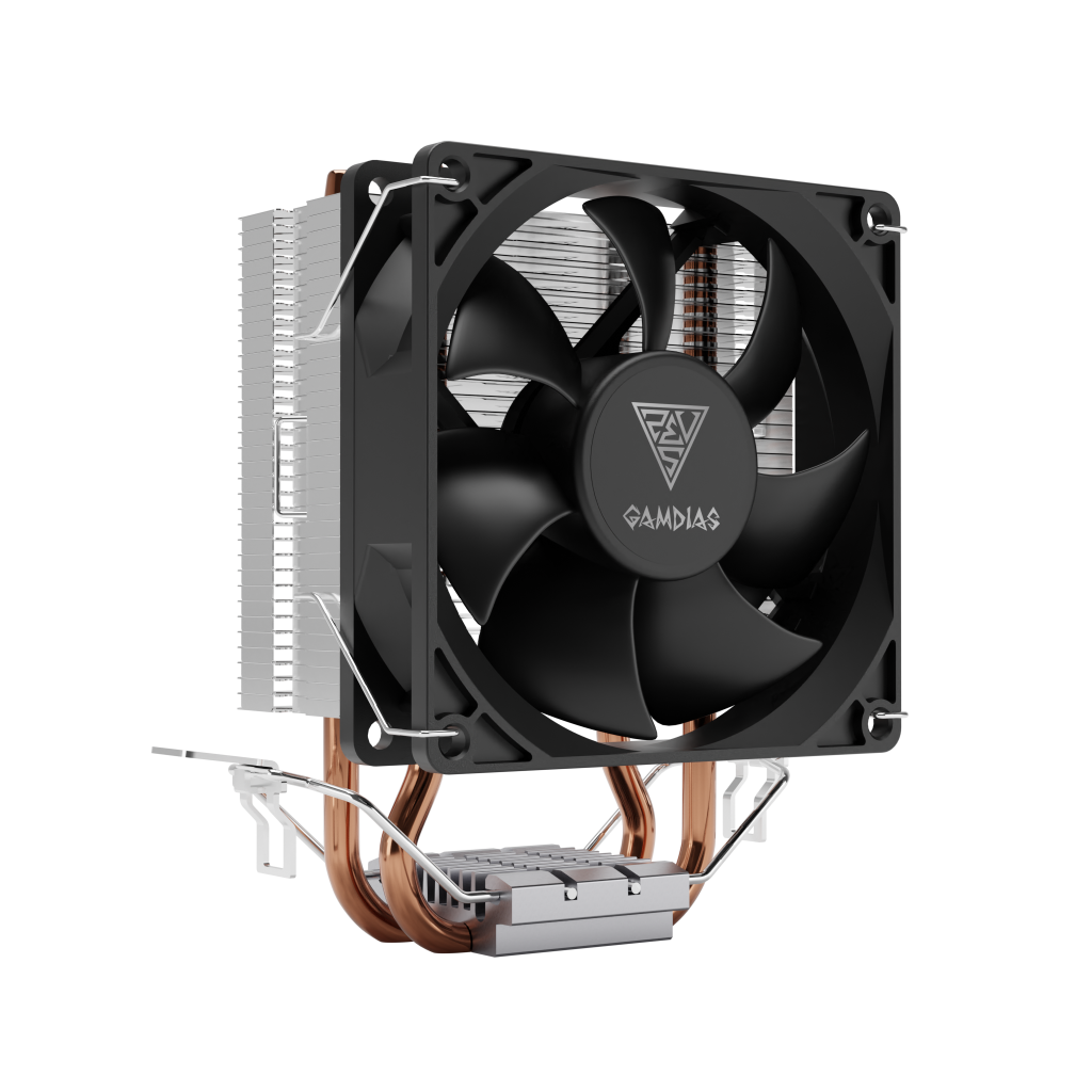 GAMDIAS BOREAS E1-210 MONO, 92mm, CPU  Kule Tipi Hava Soğutma, Doğrudan Temas Teknolojisine Sahip 2 adet Gelişmiş Bakır Isı Borusu (AMD AM5 ve INTEL Tüm işlemciler ile uyumlu) - Gamdias
