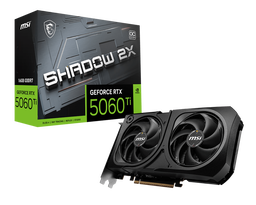 MSI RTX5060-TI 16GB GDDR7 128BIT 3xDP/HDMI (GEFORCE RTX 5060 TI 16G SHADOW 2X OC PLUS) - MSI