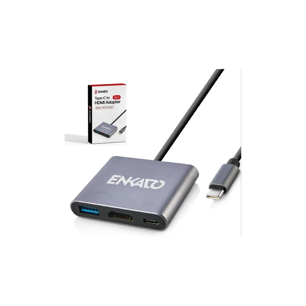 ENKADO EKD-TP43, Type-C To HDMI+PD+USB 3.0 Çevirici - Enkado - görsel 2