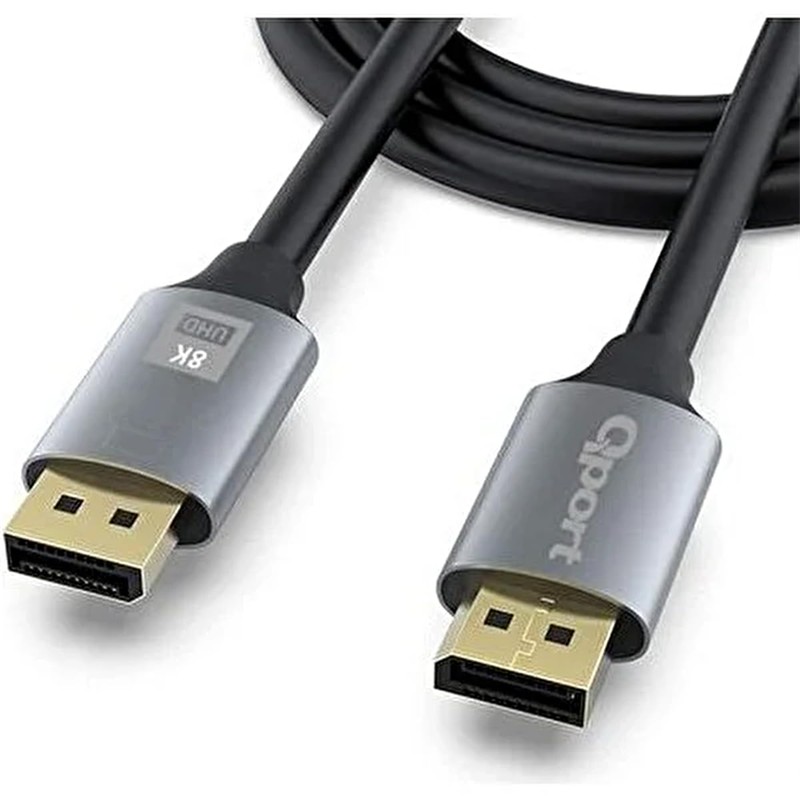 QPORT (Q-DP14) DISPLAY PORT 1.8 METRE KABLO - QPORT - görsel 2