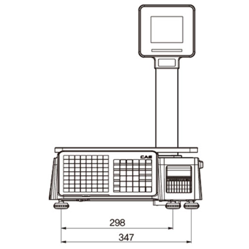 CAS CL3000 30KG 202DPI DİREKT TERMAL ETHERNET LCD EKRAN BOYUNLU BARKODLU TERAZİ - Cas - görsel 3