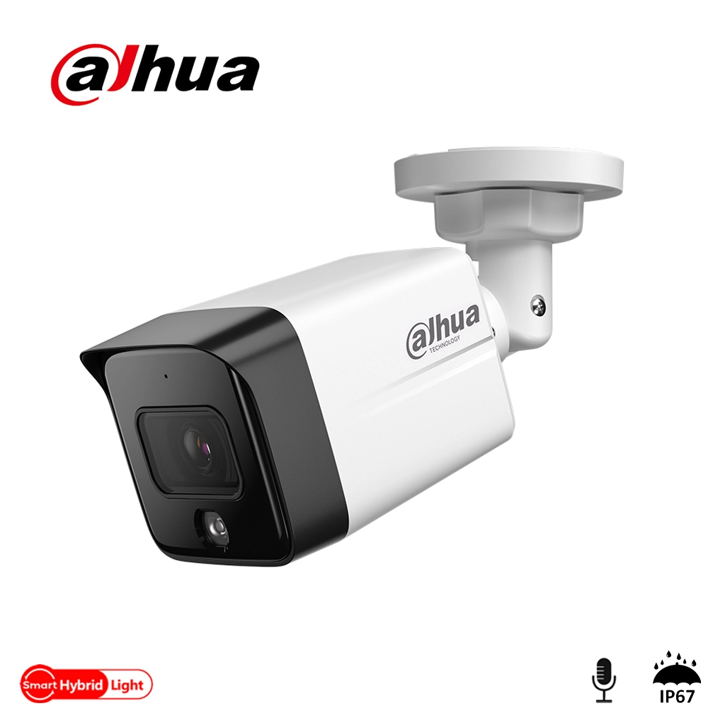 DAHUA IPC-HFW1239TC1-SA-IL-0360B, 2Mpix, 3,6mm  Lens, SD Kart, Smart Dual Light, H265+, 30Mt Gece Görüşü, Dahili Mikrofon, IP67, PoE Bullet IP Kamera - Dahua