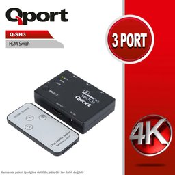 QPORT 3 PORT HDMI SWITCH (Q-SH3) - QPORT