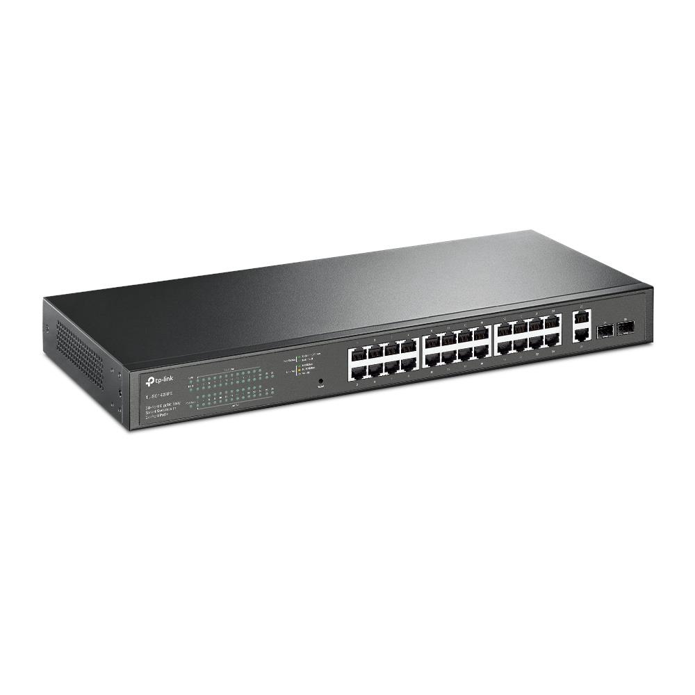 TP-LINK TL-SG1428PE 24 PORT GIGABIT + 2XGIGABIT RJ45/SFP UPLINK YÖNETİLEBİLİR 250W POE RACKMOUNT SWITCH - Tp-Link - görsel 2