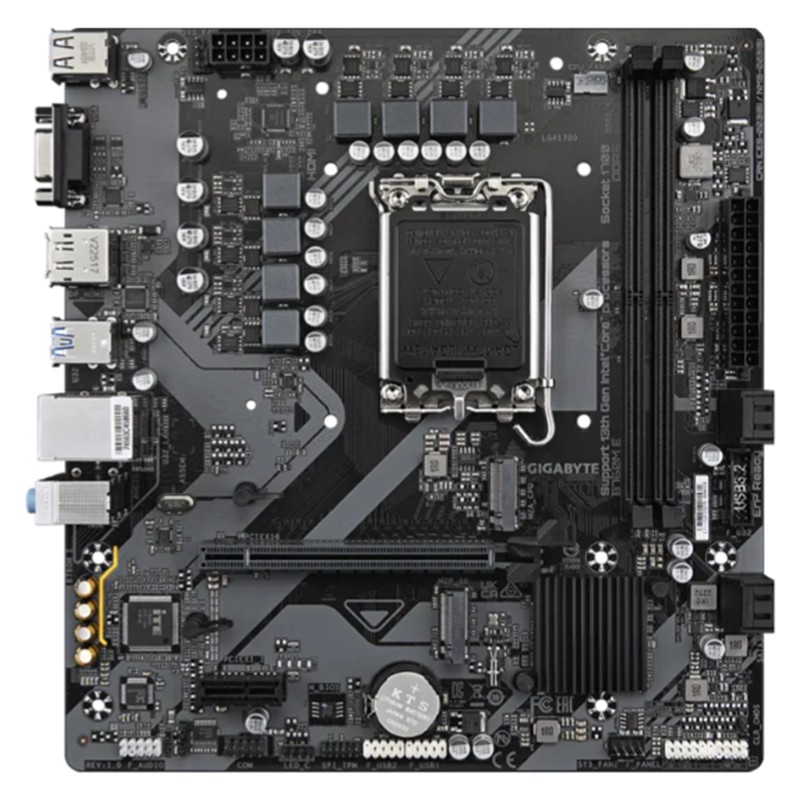GIGABYTE B760M-E 1700P DDR5 SES GLAN DP/HDMI/VGA SATA3 USB3.2 mATX - GIGABYTE - görsel 3