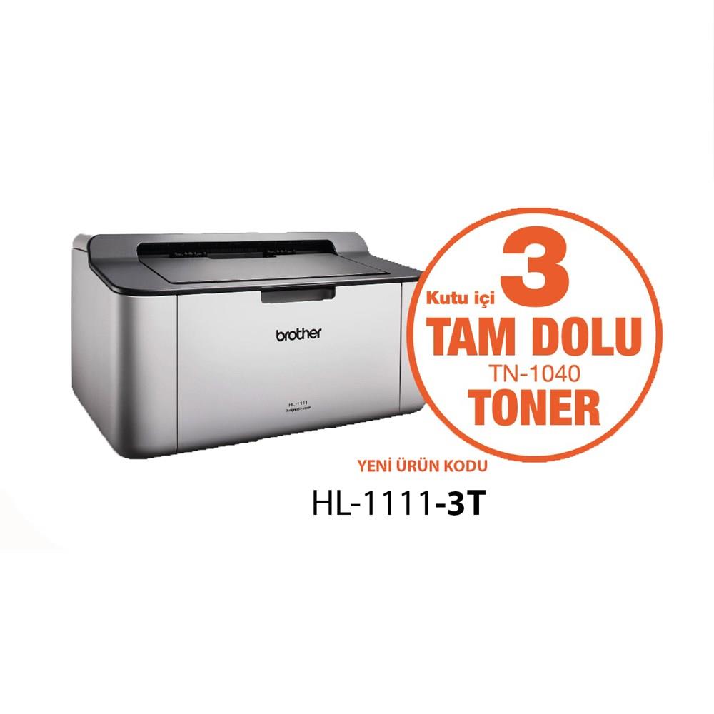 BROTHER HL-1111-3T Mono Lazer A4 Mono Usb Yazıcı 3 Tam dolu toner - BROTHER - görsel 2