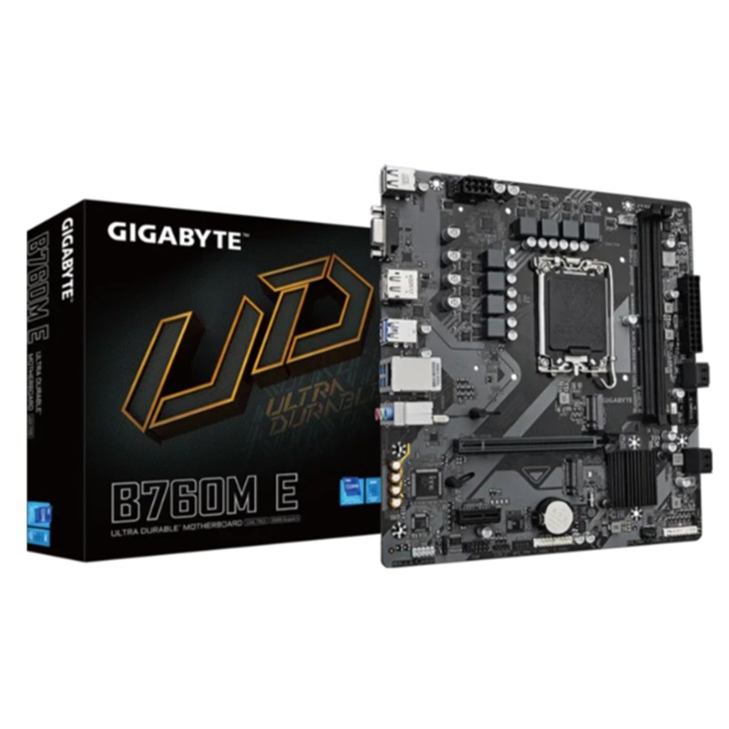GIGABYTE B760M-E 1700P DDR5 SES GLAN DP/HDMI/VGA SATA3 USB3.2 mATX - GIGABYTE - görsel 2