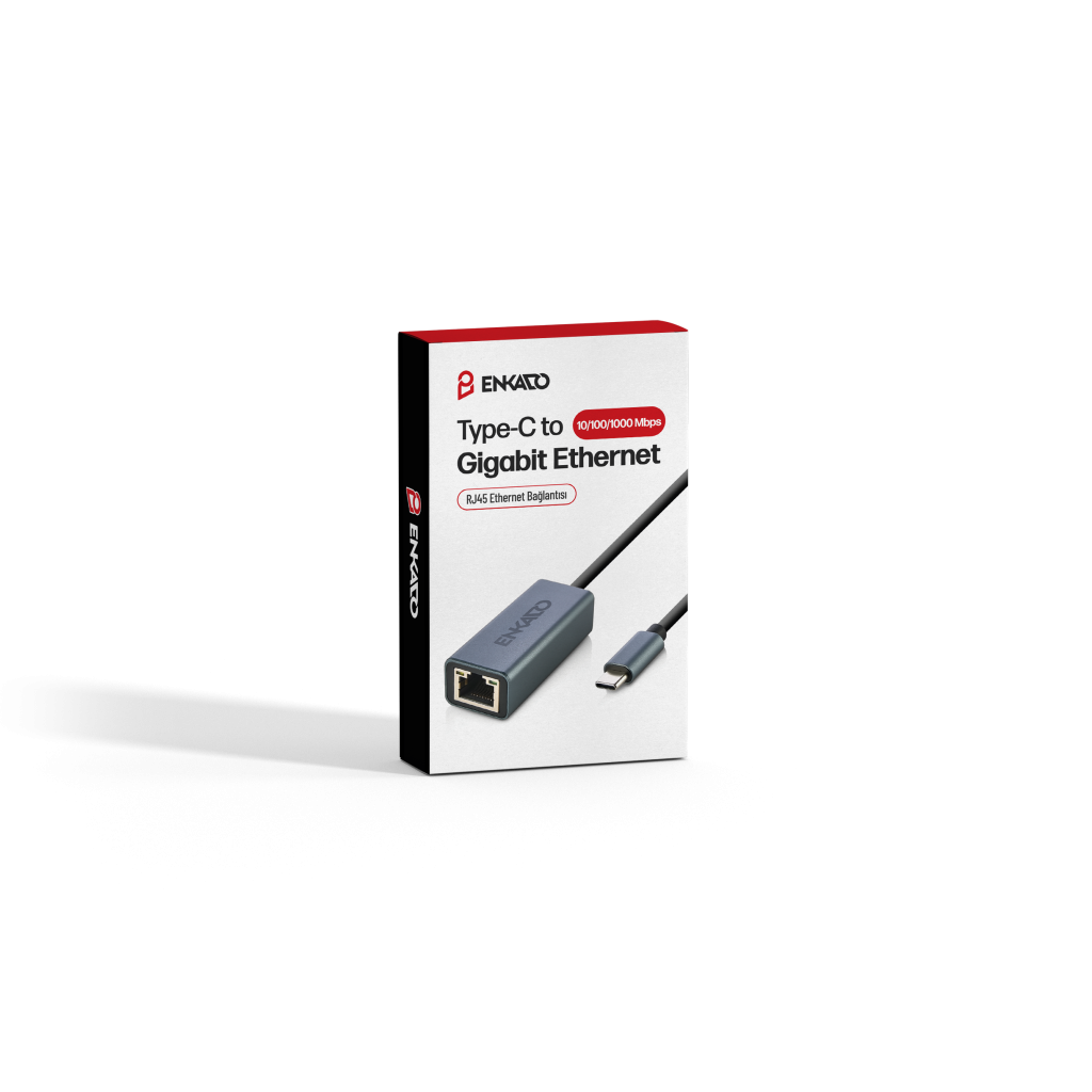 ENKADO EKD-TP45, GigaBit, Type-C to RJ45, Metal, Ethernet Kartı - Enkado - görsel 2