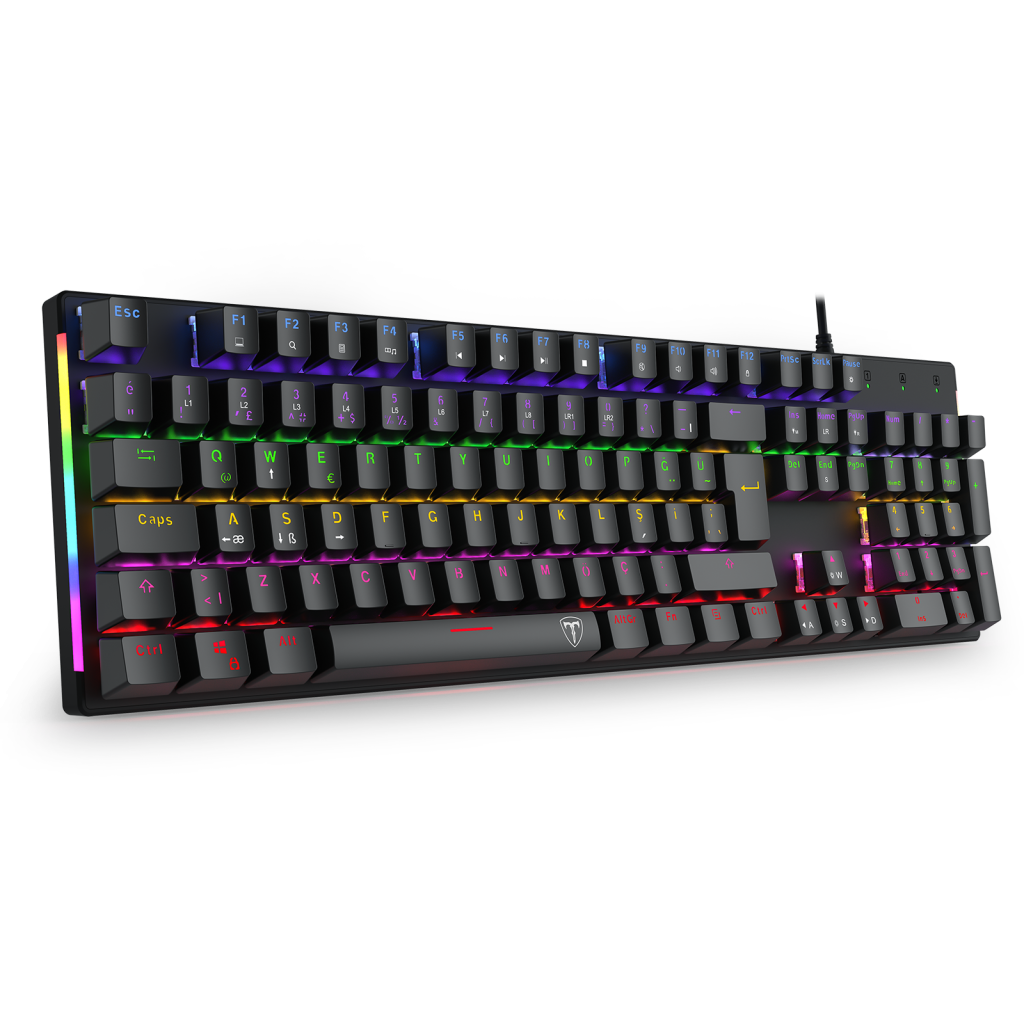 T-DAGGER NAXOS, T-TGK310-BL, USB Kablolu, Türkçe Q, Rainbow Backlight, Blue Mekanik Switch, 104 Tuşlu, Gaming Klavye - T-Dagger - görsel 3