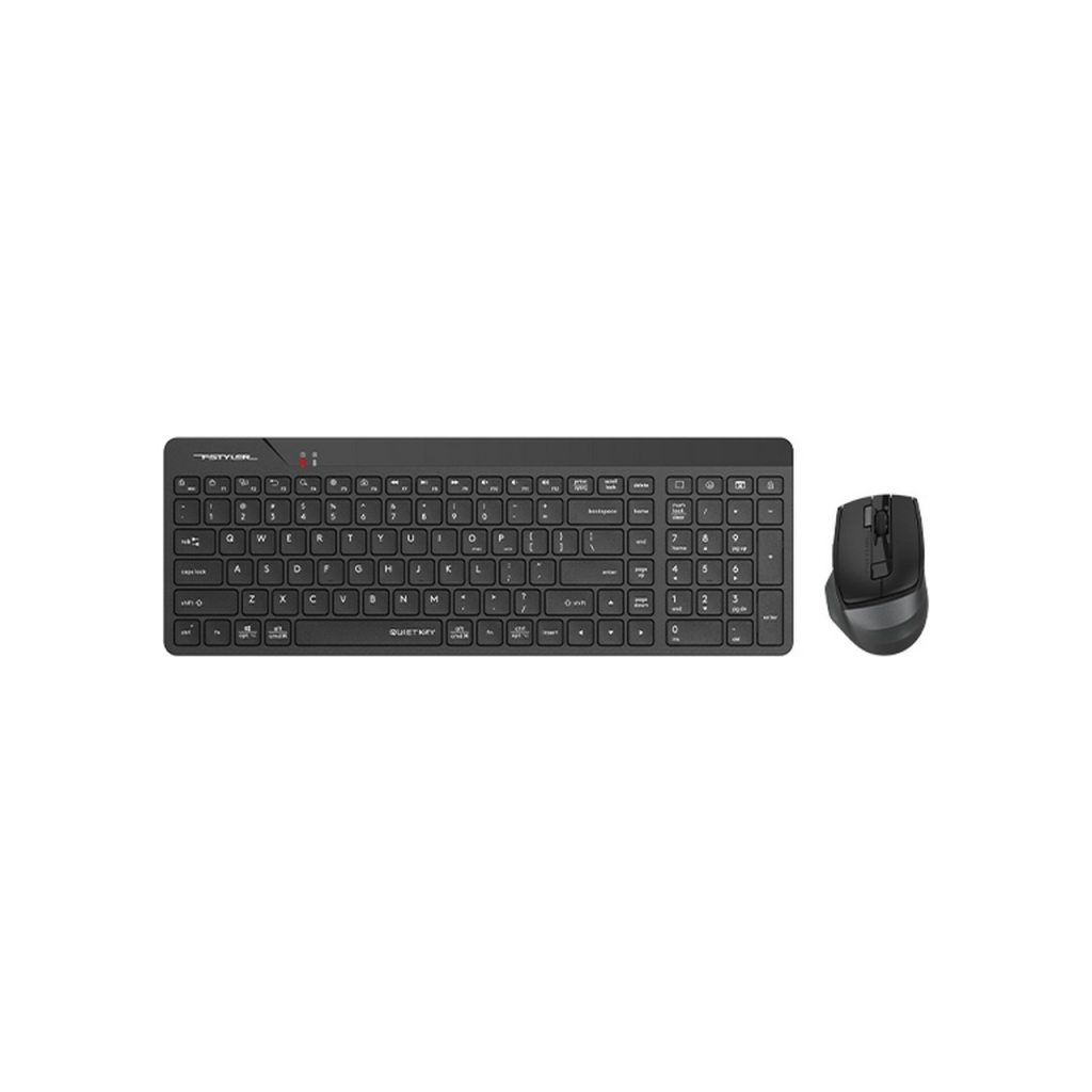 A4 TECH FG2400 AIR2 Siyah, FSTYLER, 2.4Ghz Mini Kablosuz, Türkçe Q, SESSİZ Klavye Mouse Set